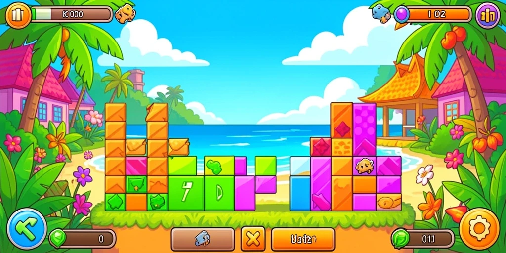 Momen seru dalam game saat menyelesaikan level.