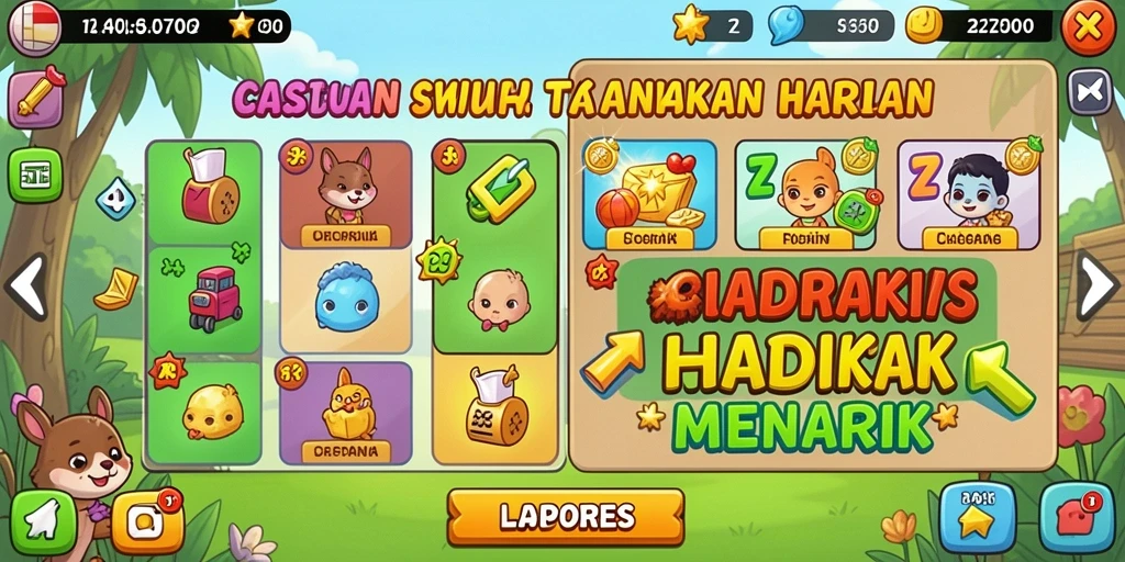 Berbagai pilihan permainan yang dapat dimainkan.