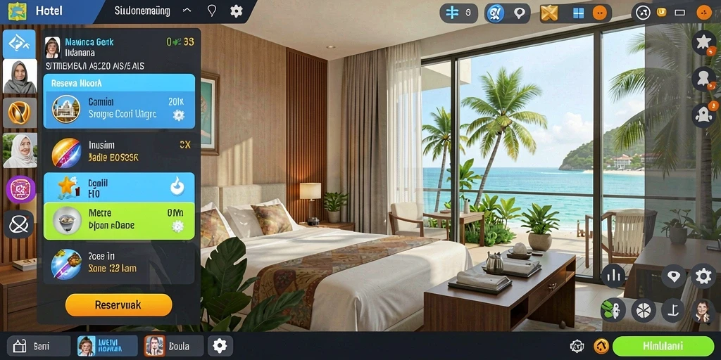 Screenshot 3: Menampilkan interface upgrade karakter yang menarik.